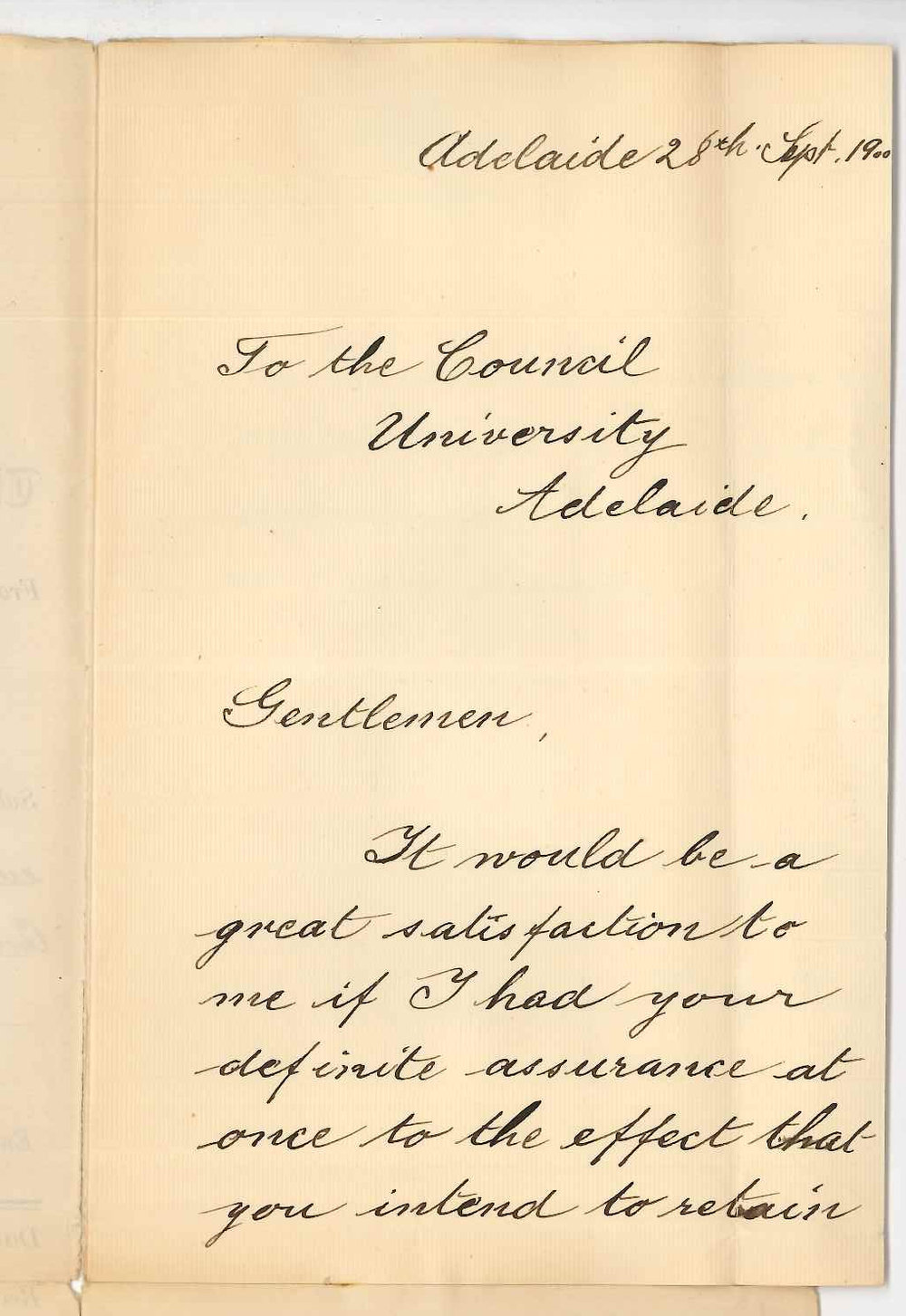 Hermann Kugelberg - Adelaide - Asking whether Council intends to retain services at Conservatorium after end of year