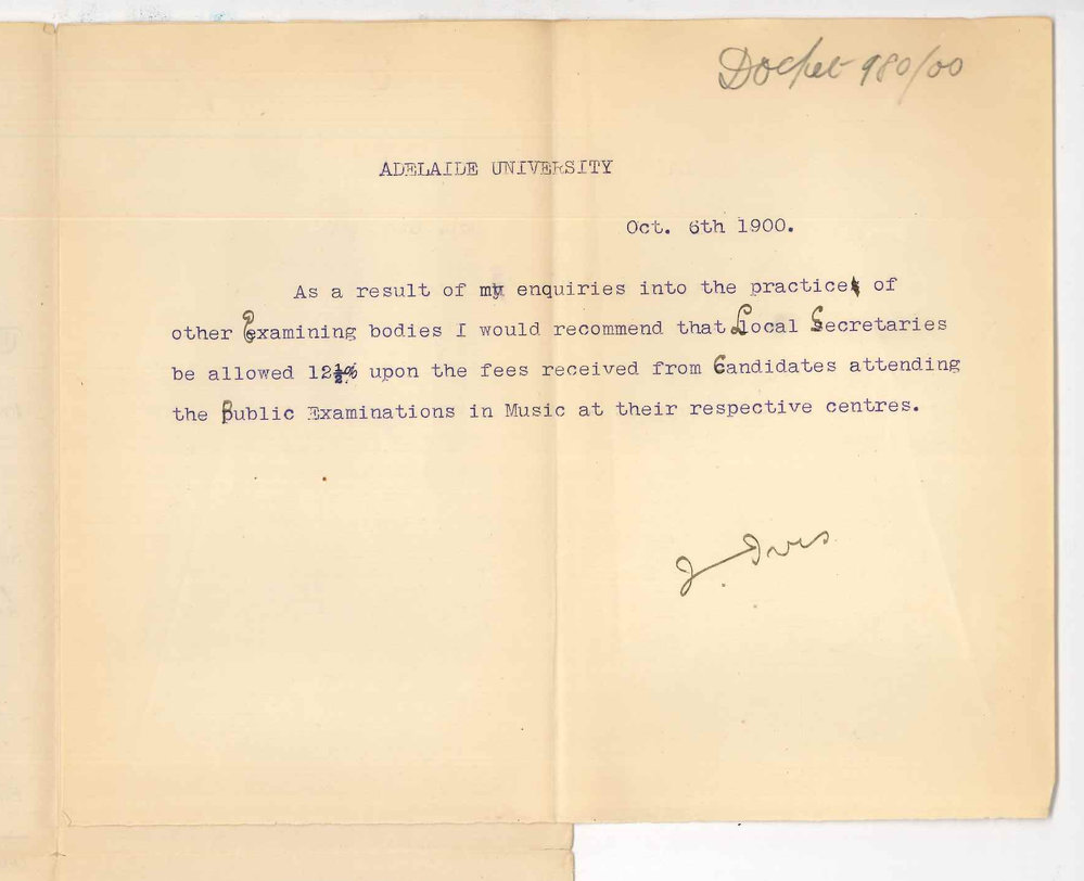 Professor Joshua Ives - The University - Recommending payment of honorarium to Local Secretaries