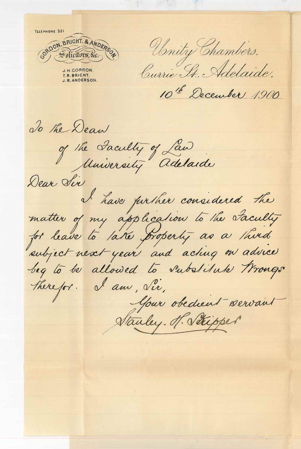Stanley H Skipper - Adelaide - Concerning Stow Prize Regulations