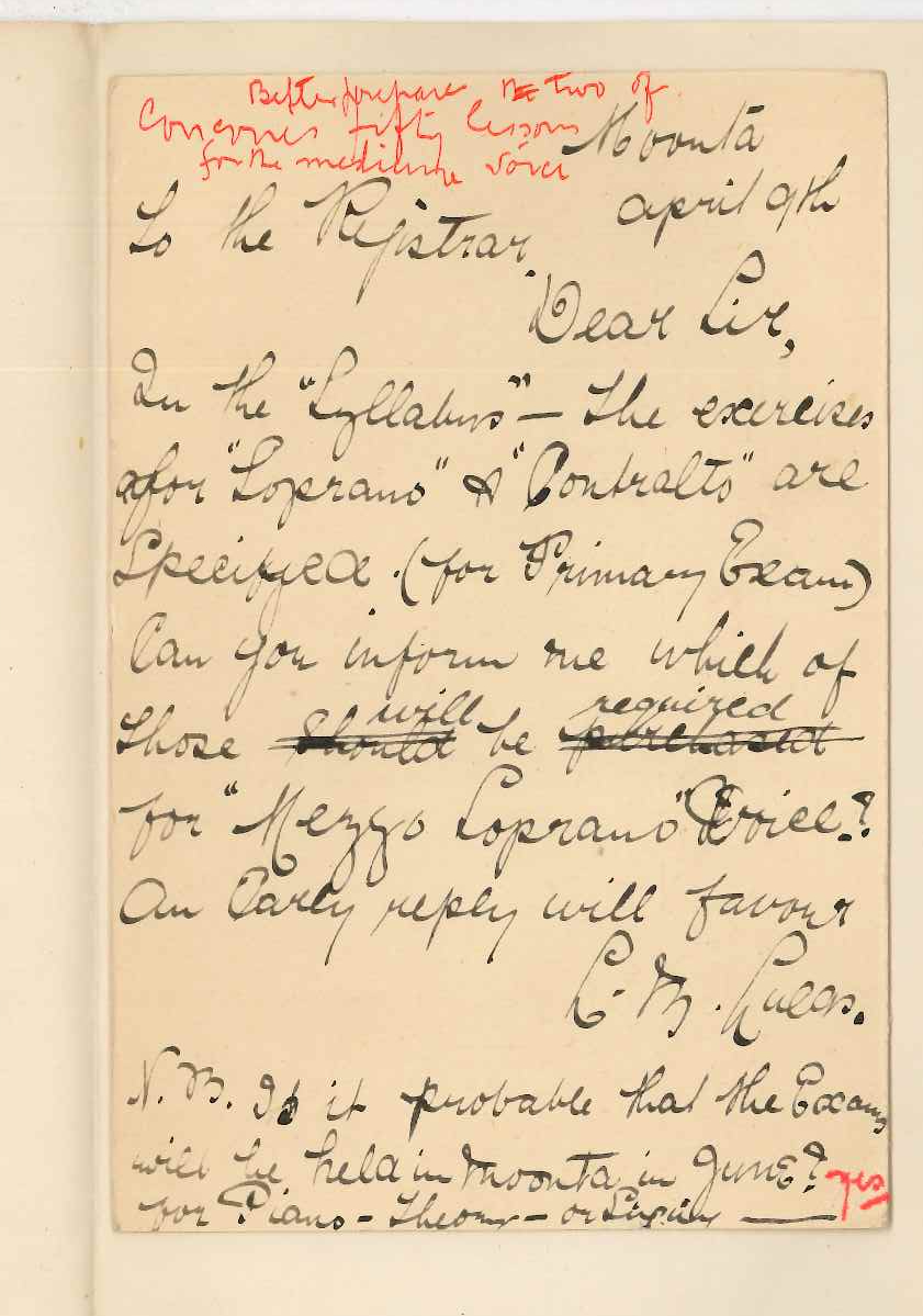 Miss L B Lucas - Moonta - Primary Music Examinations