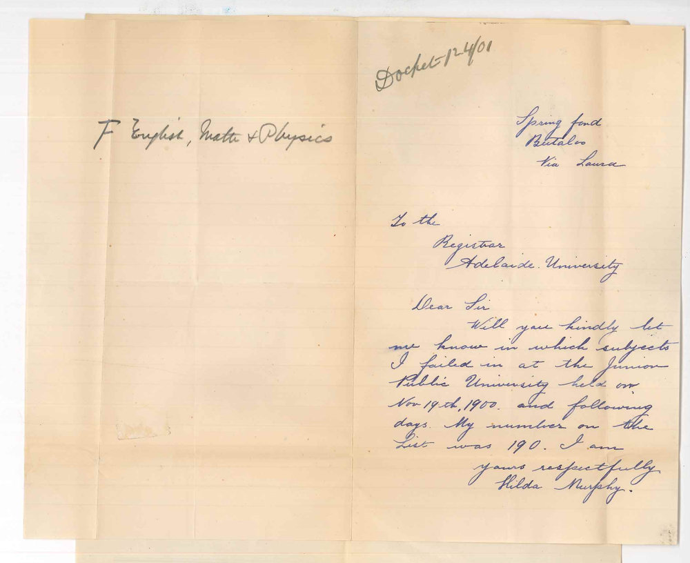 Hilda Murphy - Beetaloo via Laura - Failure in Junior Public Examination