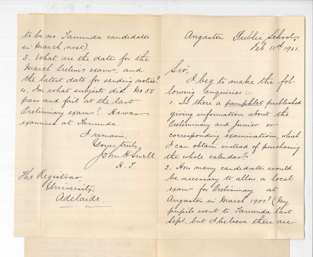 John H Snell - Angaston - Concerning Preliminary Examination