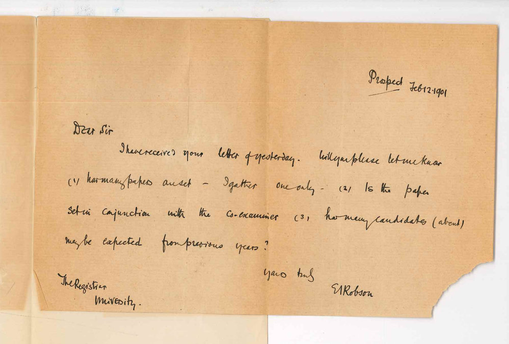 Reverend E I Robson - Prospect - Concerning Preliminary Examination