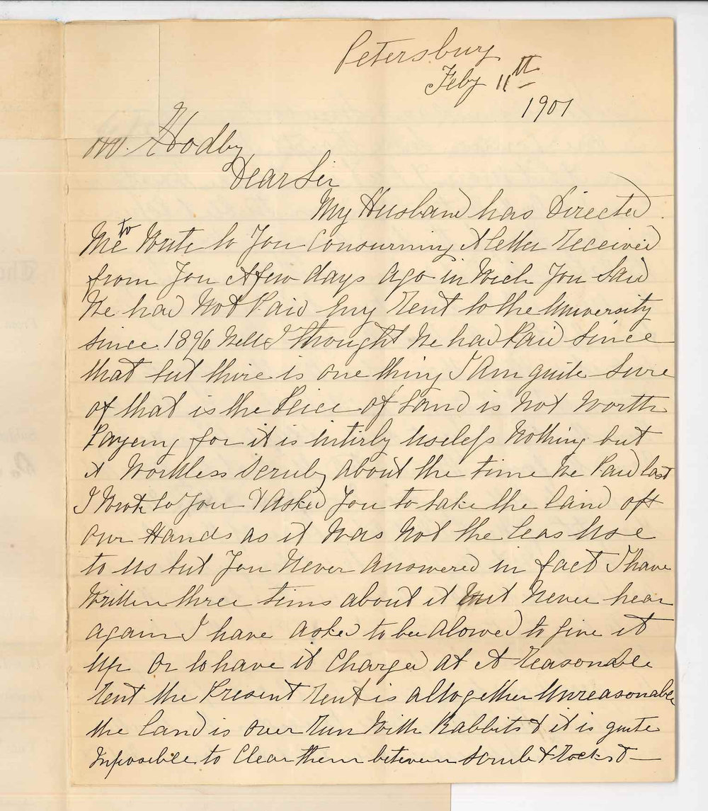 Emma Anson - for Leonard Anson - Petersburg - Concerning land at Parnaroo