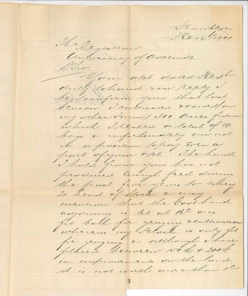 A Harding - Franklyn - Concerning land at Parnaroo