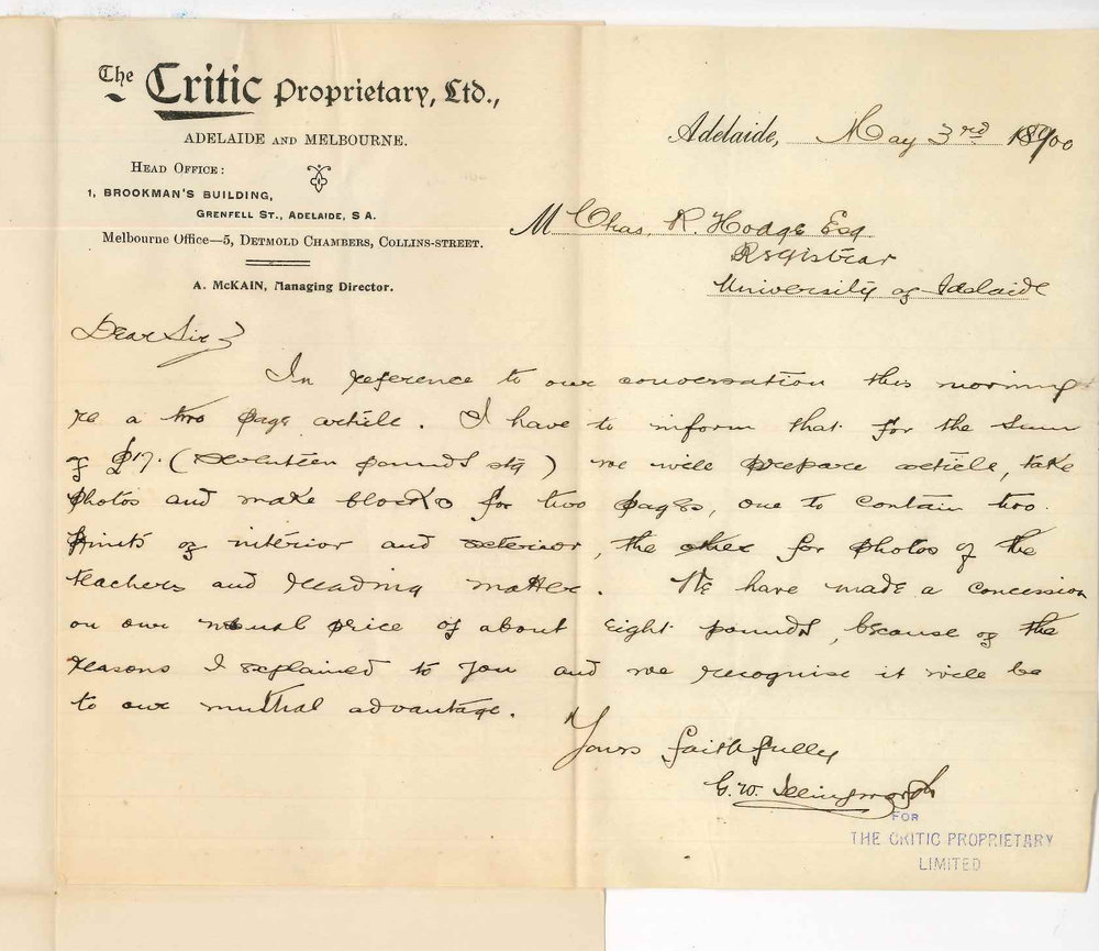 The Critic Proprietary Ltd - Adelaide - Regarding terms of advertisement