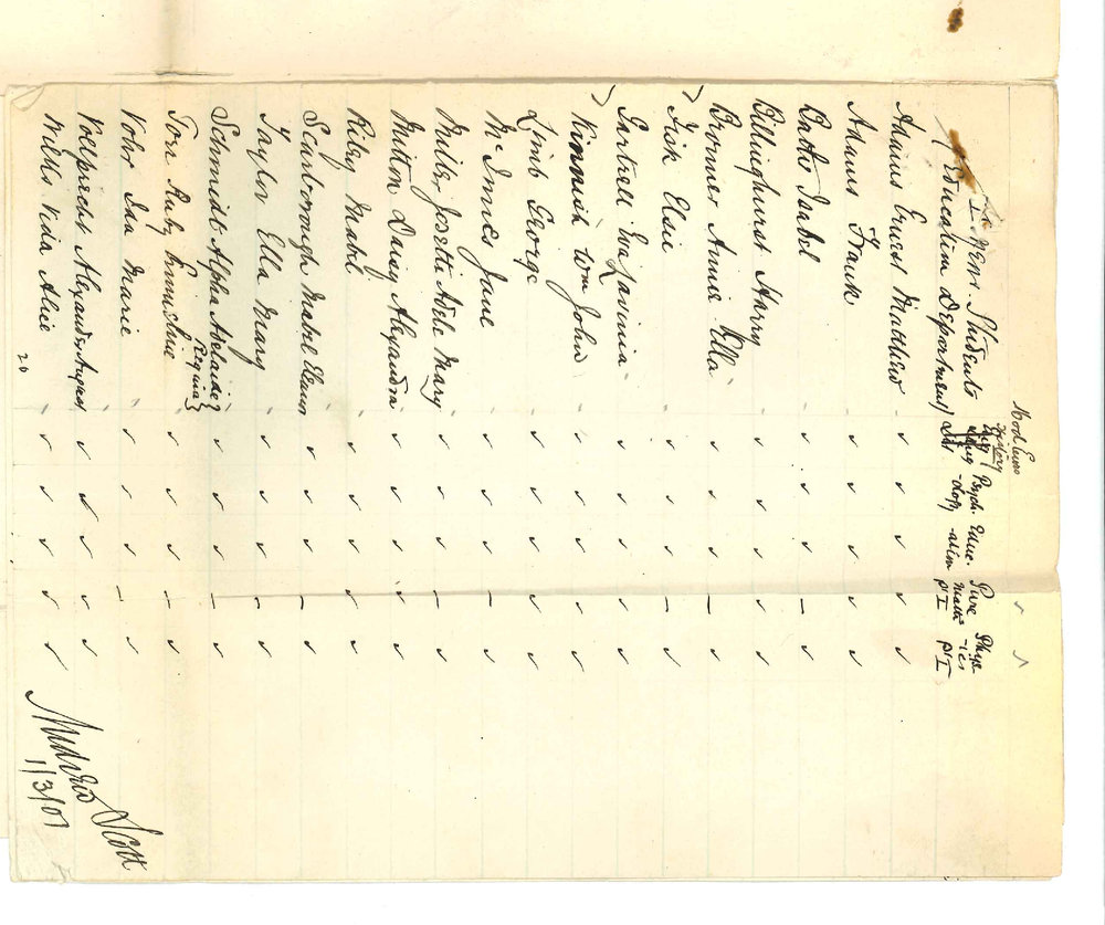 Andrew Scott - The University - Subjects Education Department Students will take during 1901