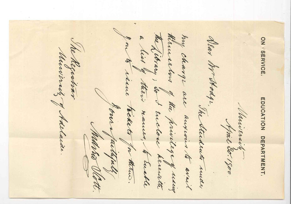 Andrew Scott BA - Education Department - List of students who wish to use Library