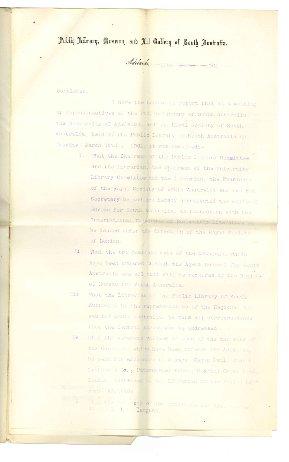Reverend David Paton - Adelaide - International Catalogue of Scientific Literature