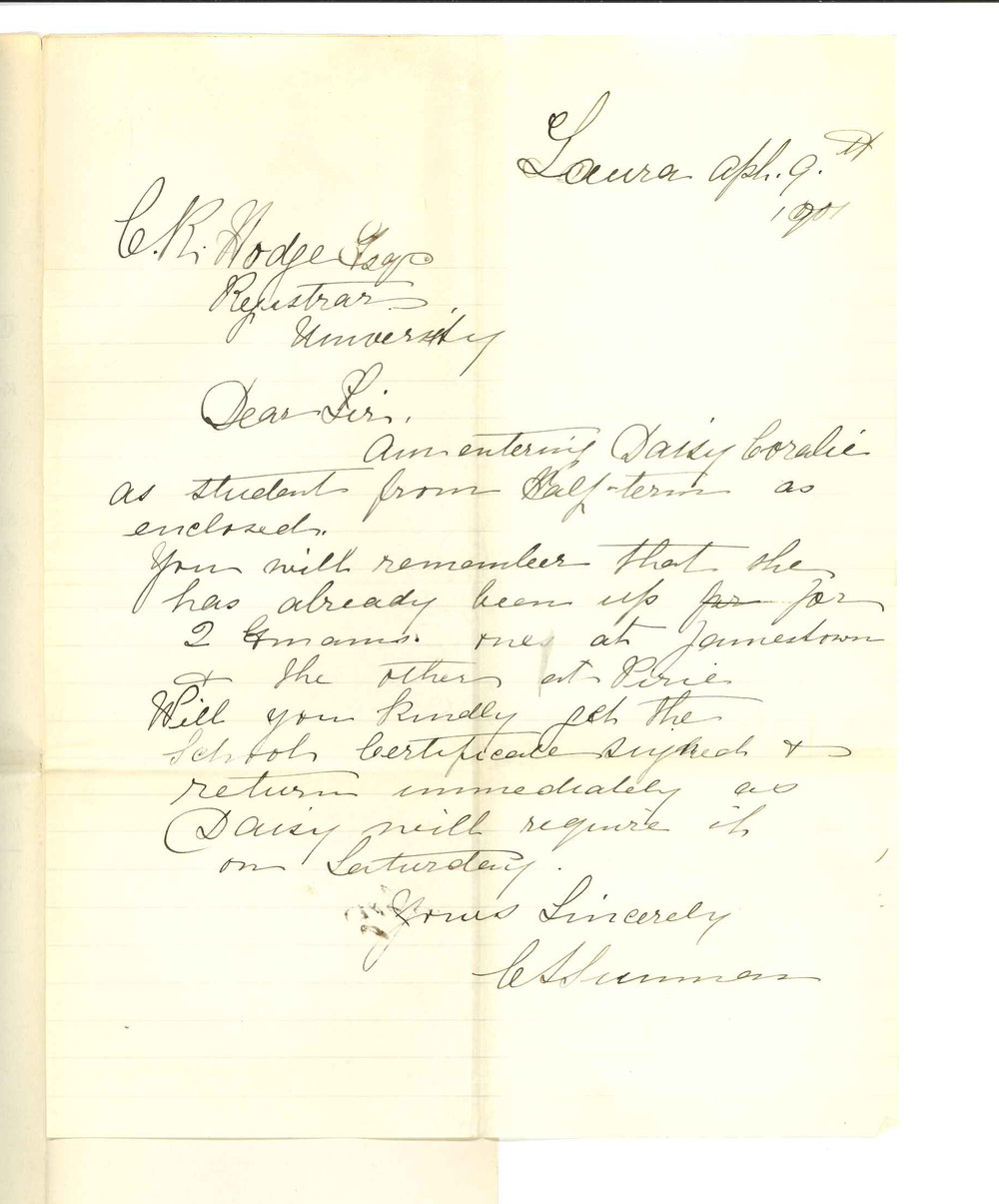Mrs C S Sunman - Laura - Daisy Coralie Sunman studies at the Conservatorium