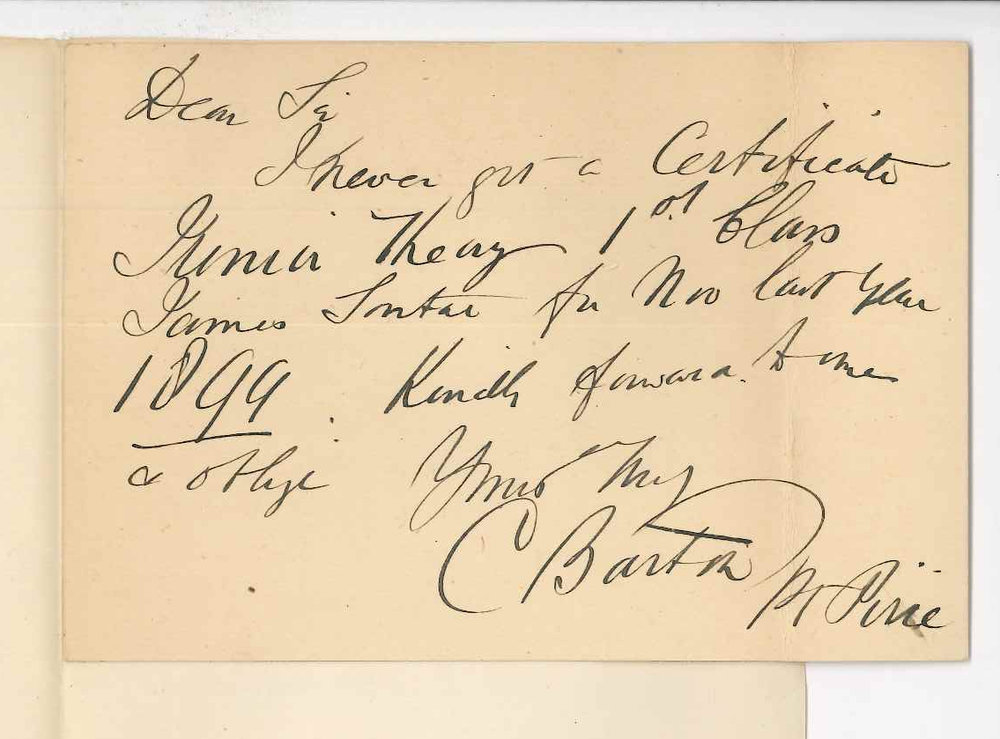 Caulfield Barton - Port Pirie - Request for Junior Theory Music Certificate