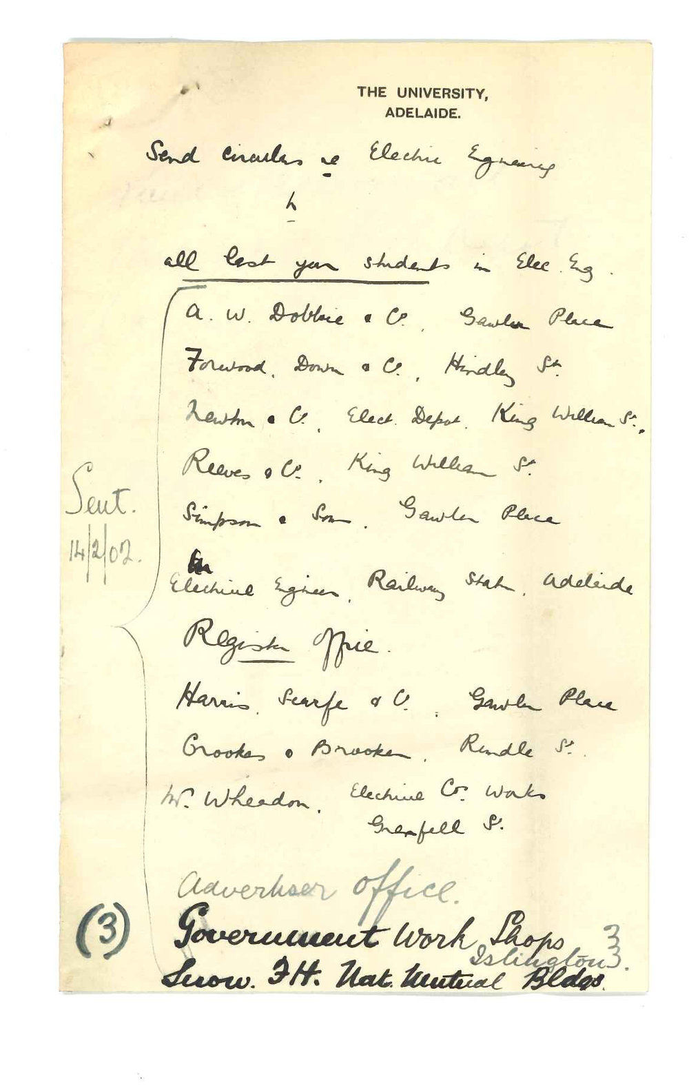 F W Wheadon - Adelaide - Extension lectures on Electrical Engineering