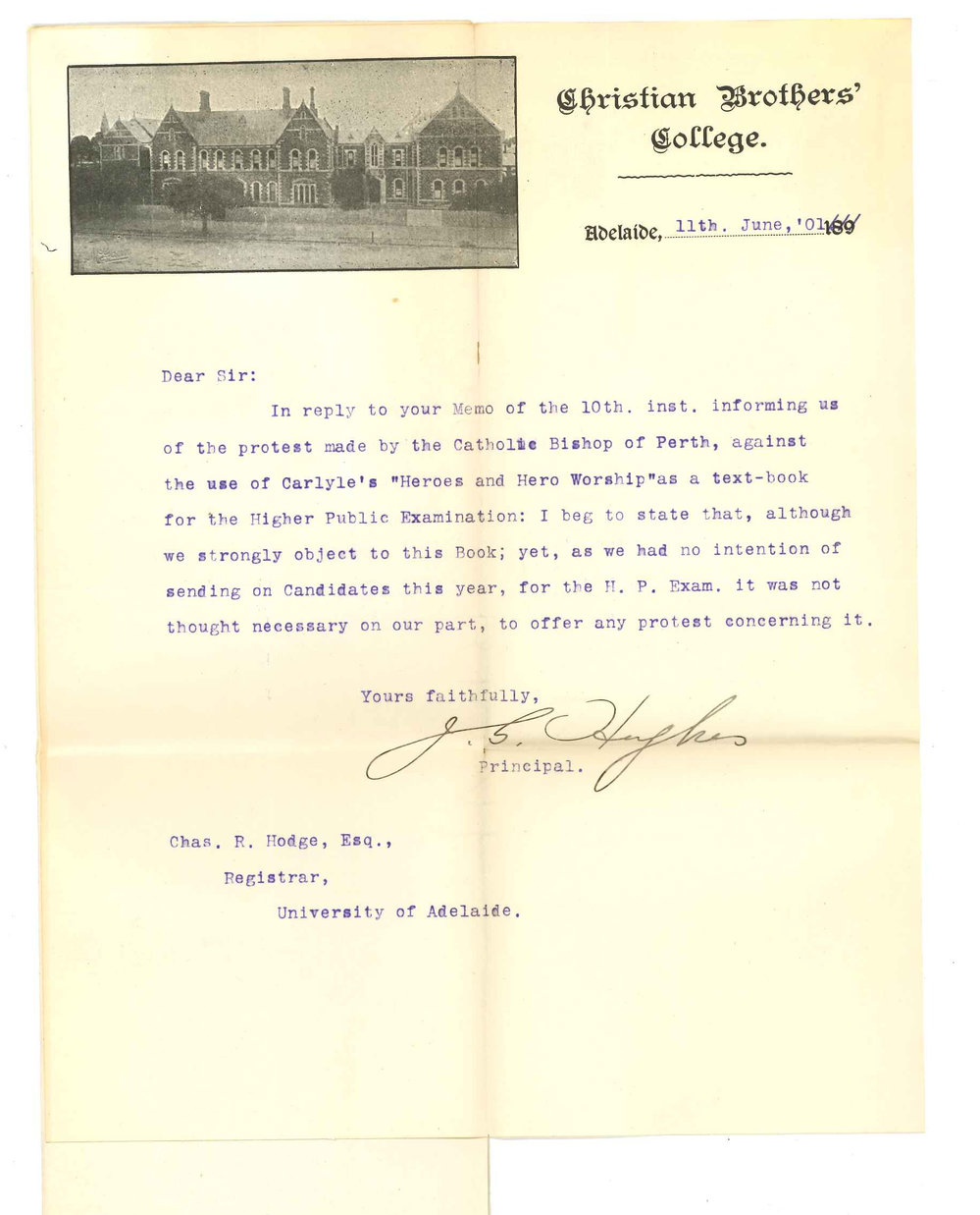 Reverend J G Hughes - Christian Brothers College - Adelaide - Textbook for English in Higher Public Examination