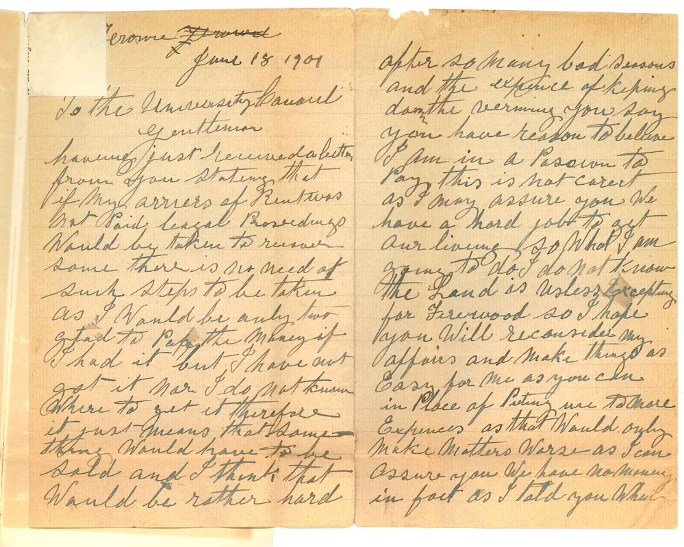 Leonard I Anson - Terowie - Arrears of rent of land at Terowie