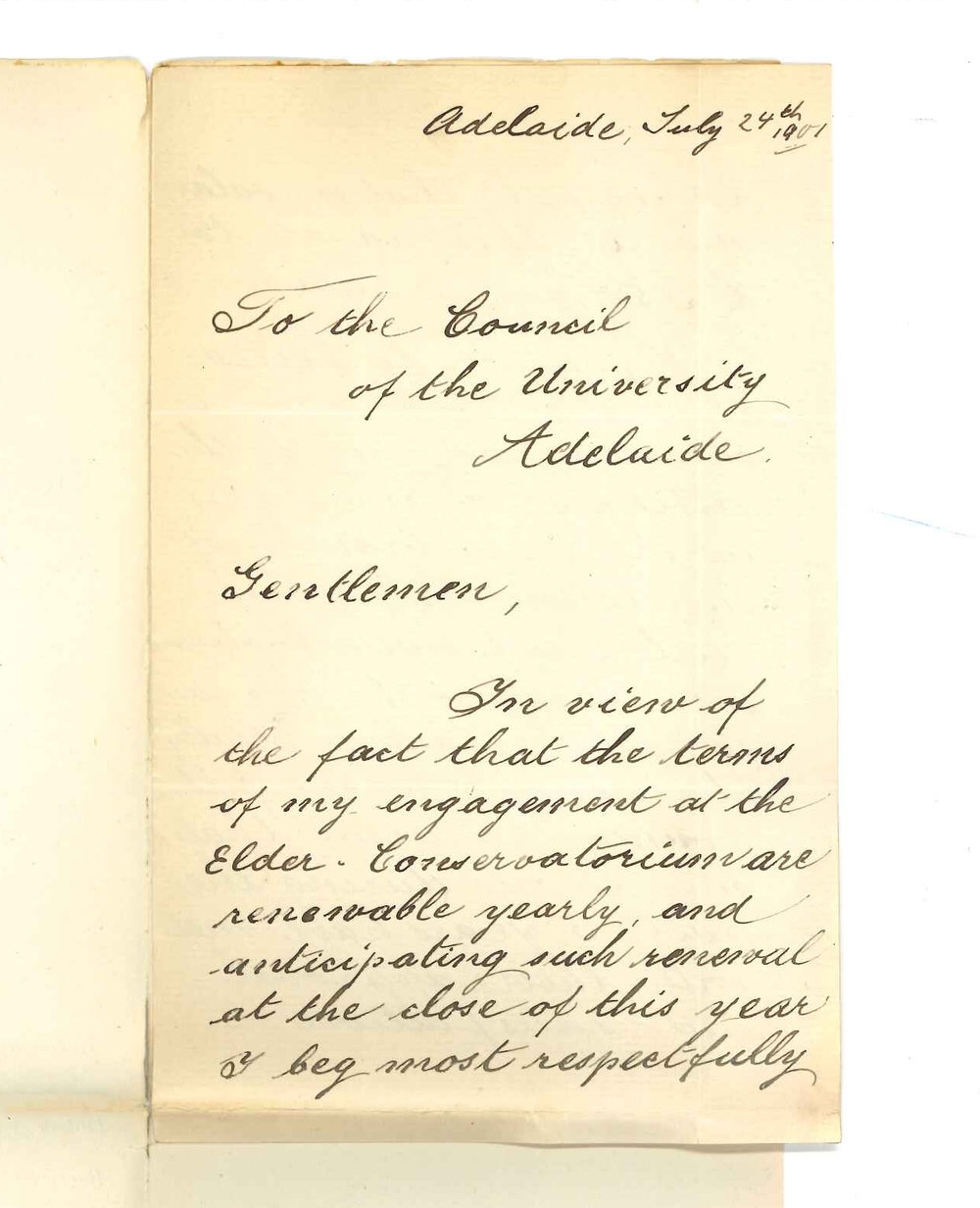 Hermann Kugelberg - Adelaide - Asking for increase of salary