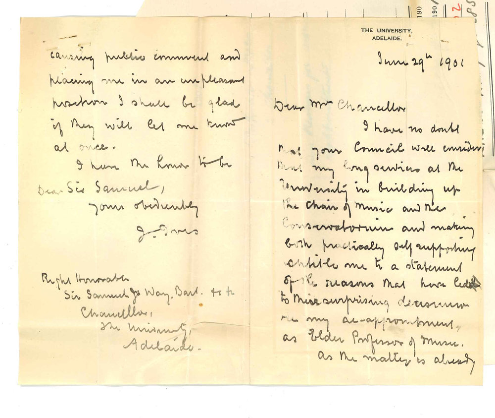 Professor Joshua Ives - To Chancellor - Reasons for non re-appointment