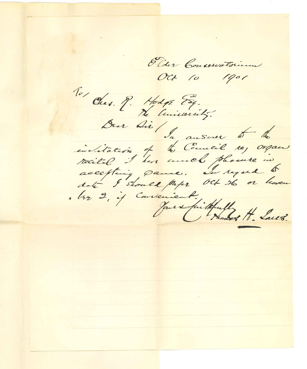 Thomas H Jones - Adelaide - Will give organ Recital