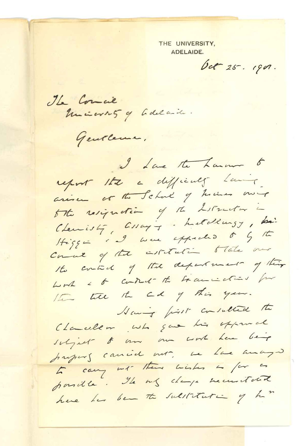 Professor Edward Henry Rennie - University - Concerning the Teaching of Chemistry and the School of Mines