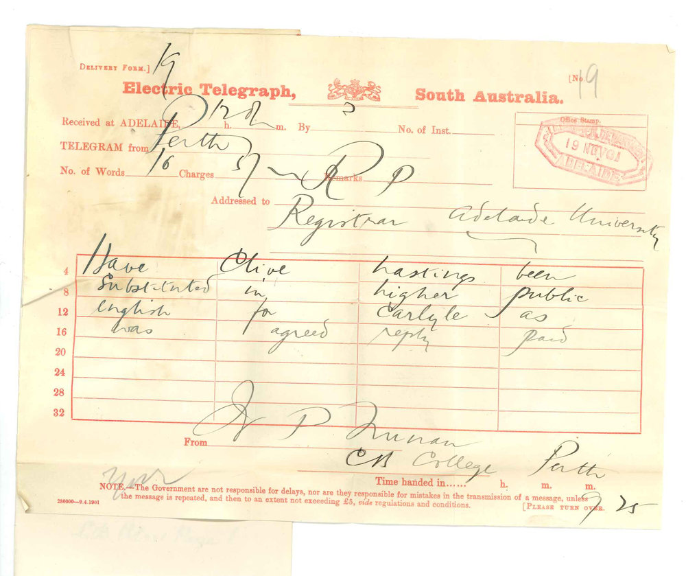 Reverend P Nunan - Perth - Concerning Textbook for English in Higher Public Examination