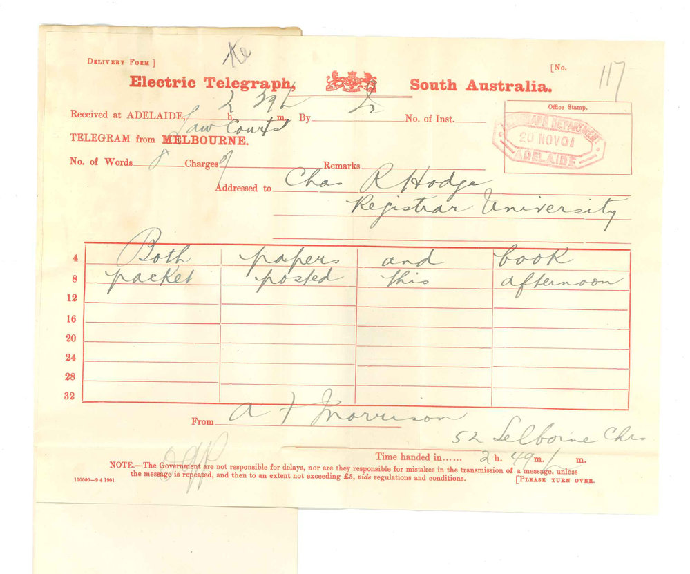 Alen Fraser Morrison MA LLB - Melbourne - French Exam Papers posted today