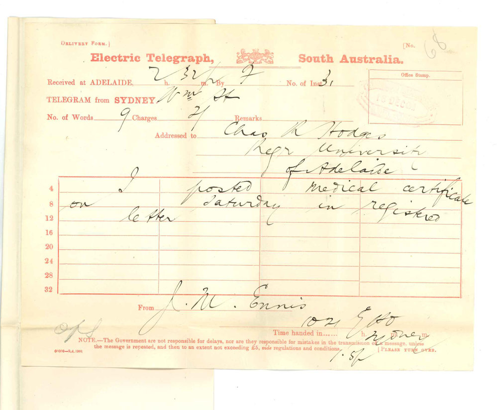 John Matthew Ennis - Sydney - Has posted Medical Certificate