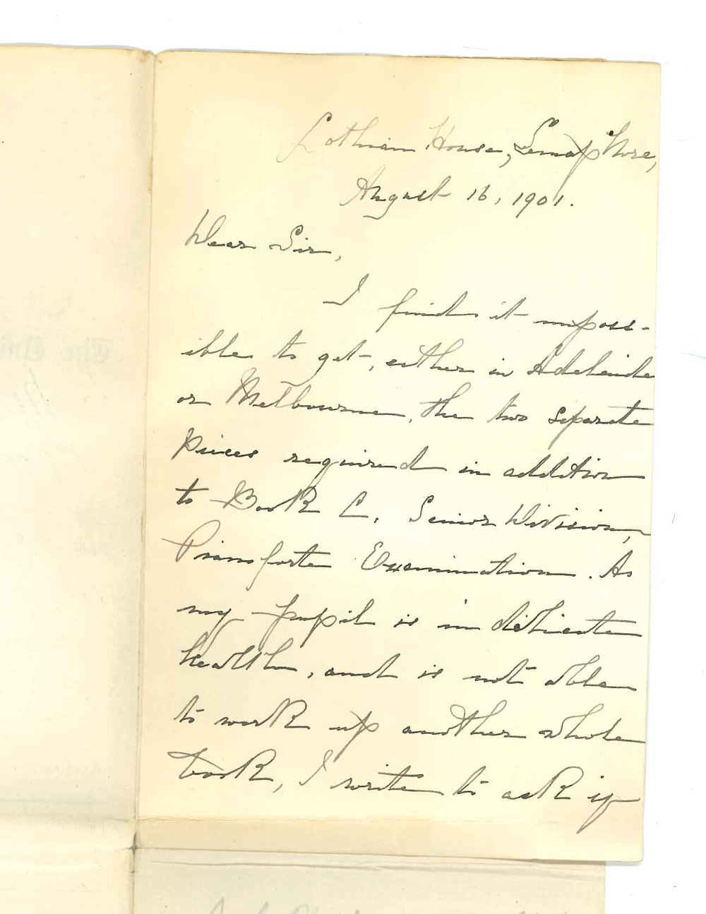 Miss G Stenhouse - Semaphore - Concerning music for Examinations