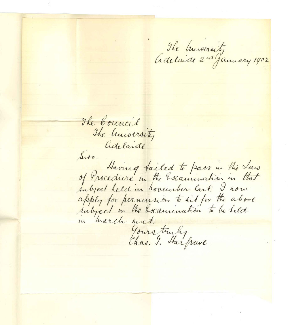 Charles T Hargrave - Adelaide - Permission present himself for Procedure in March