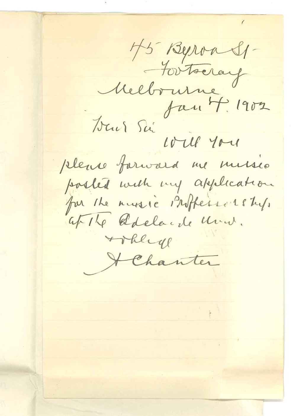Miss Gulielma Hack - New South Wales - Asking for Salary for January and February in one cheque