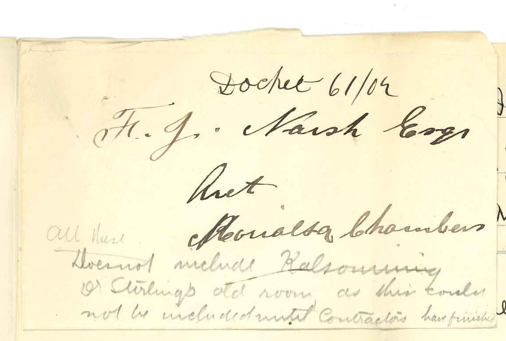 Brown and Peel Longsford Brothers Lewis Harris - Tender for repairs and alterations of rooms in University