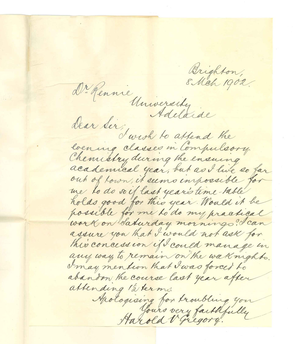 Harold V Gregory - Brighton - Concerning Practical work for Compulsory Chemistry