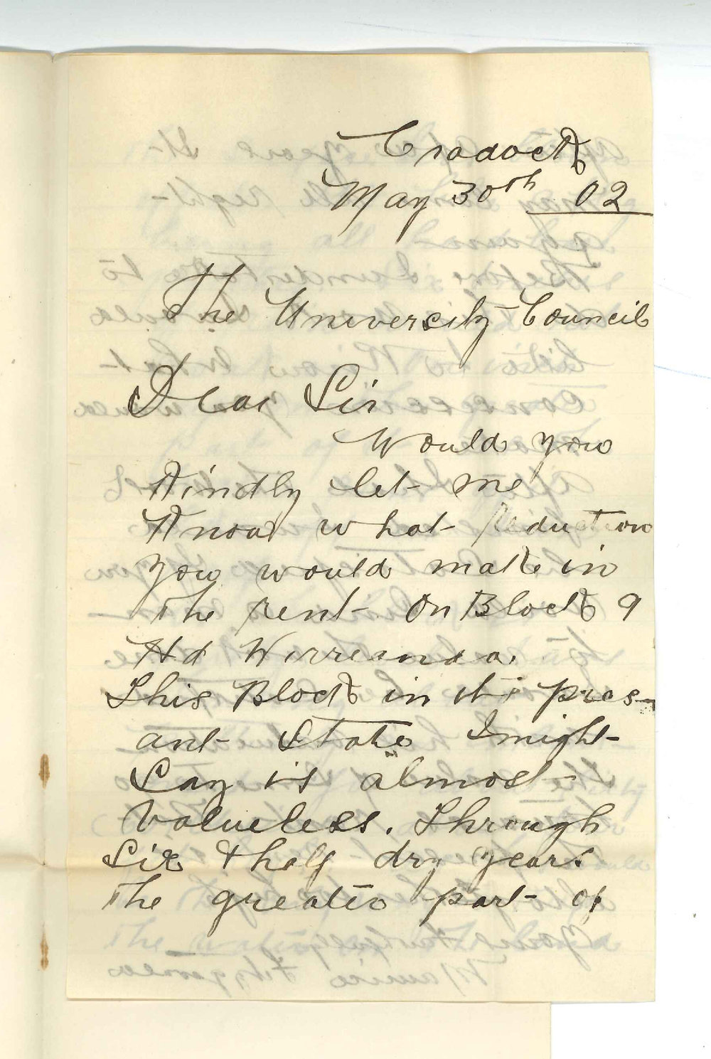 Maurice Fitzgerald - Cradock - Reduction of rent of land at Wirreanda