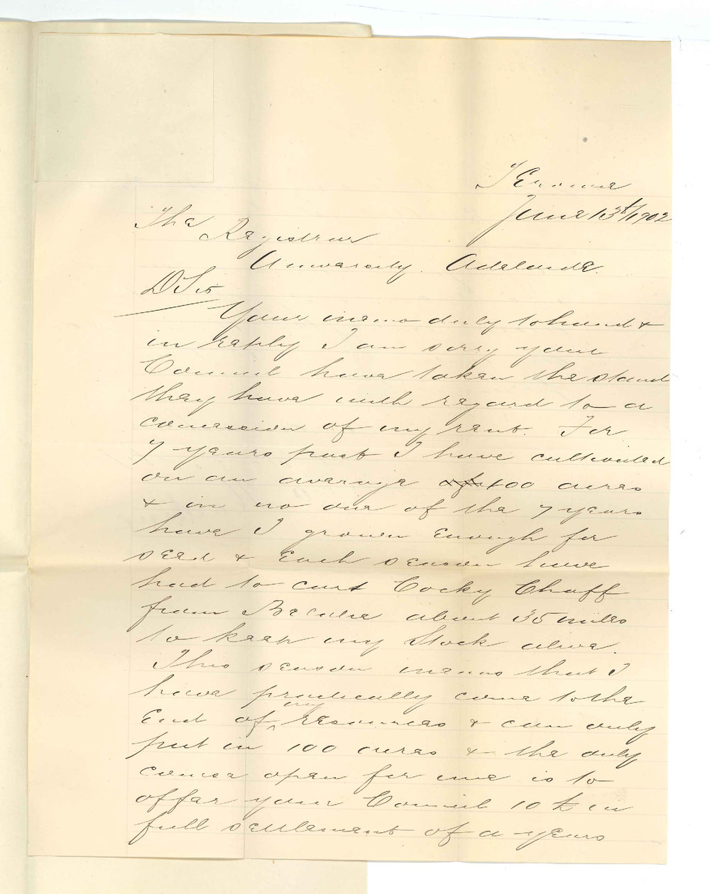 A Harding - Terowie - Arrears of rent of land