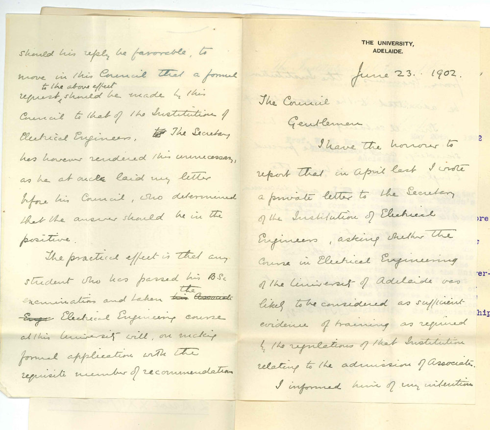 Professor William Henry Bragg - University - Qualifications for Associateship of Institute of Electrical Engineers