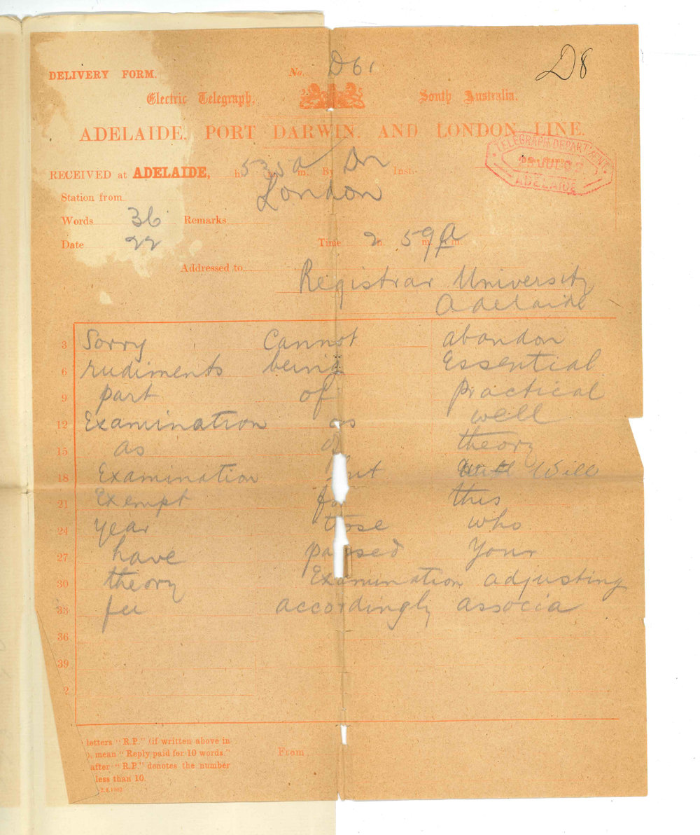 James Muir - Secretary - The Associated Board - London - Concerning rudiments exam required for Practice of Music Exam