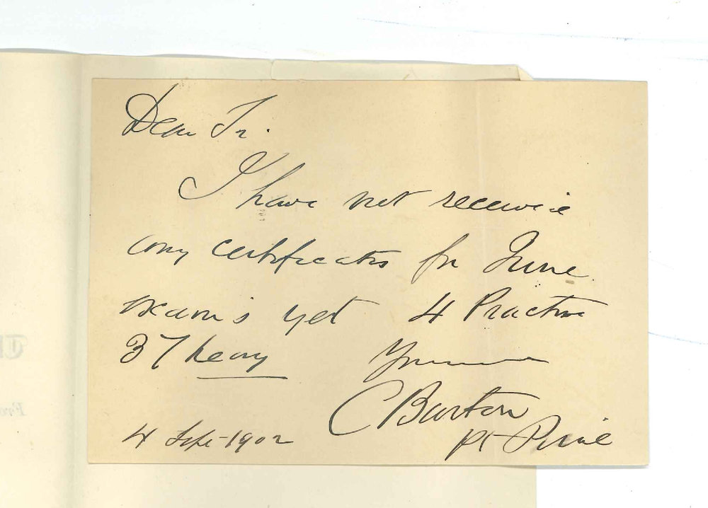 Caulfield Barton - Port Pirie - Requesting Primary Music Certificates