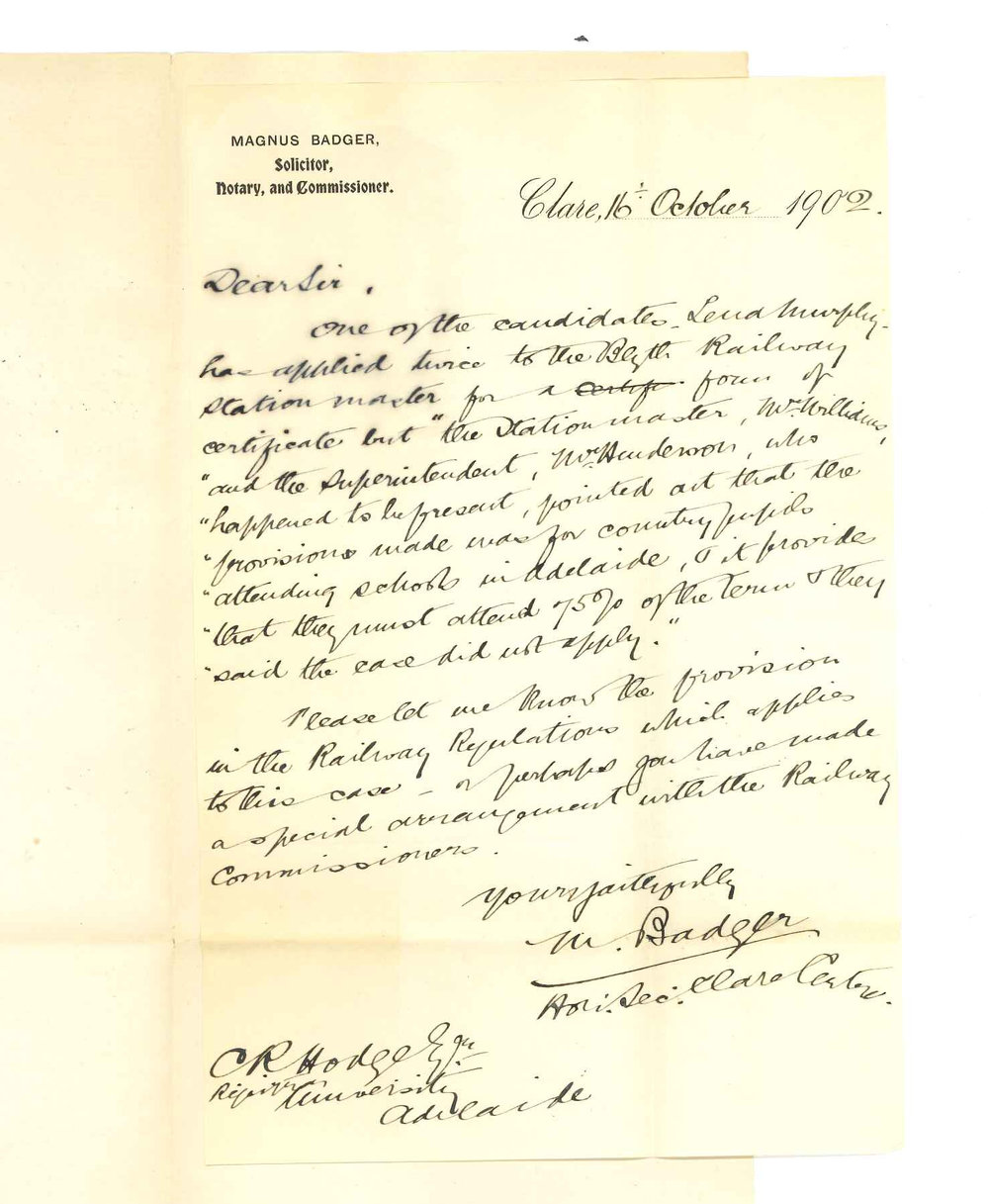 Magnus Badger - Clare - Obtaining railway certificates for Examination candidates