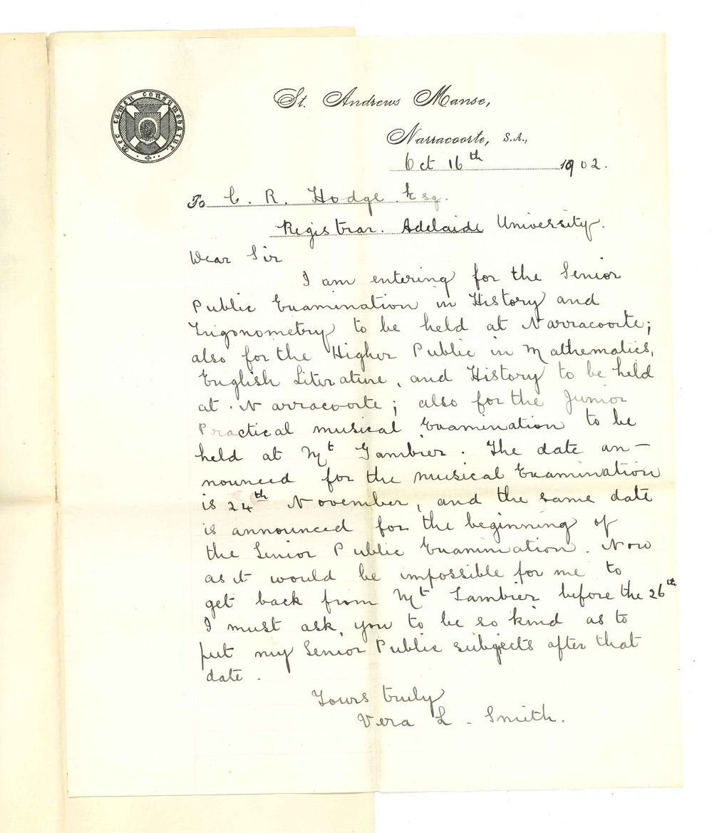 Miss V L Smith - Narracoorte - Advising clash between Music and Public Exams