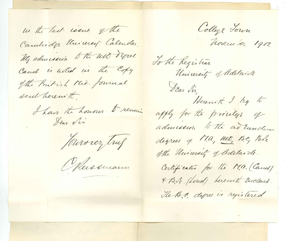 C Reissmann - College Town - Admission ad eundem gradum