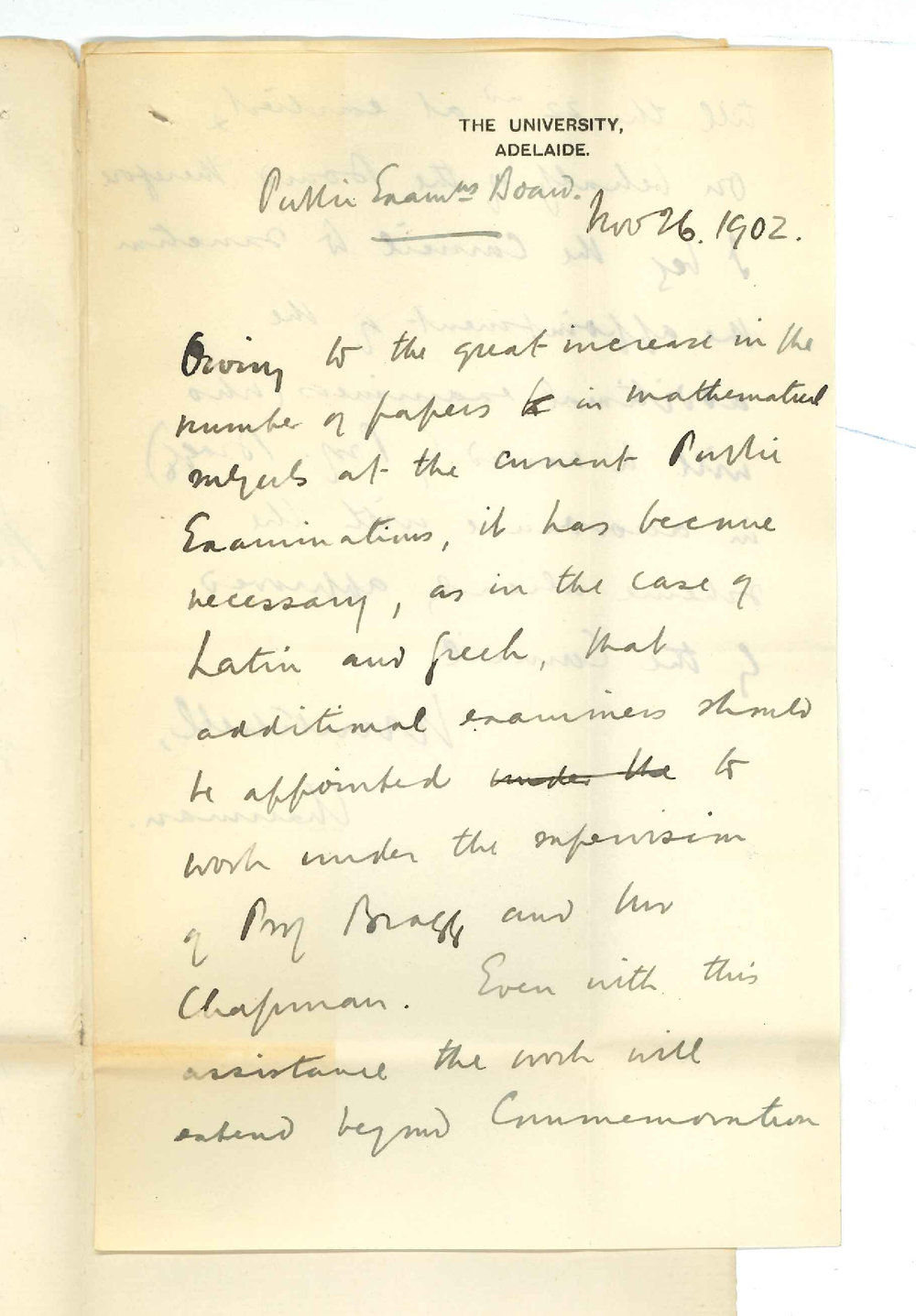 Professor William Mitchell - Public Exams Board - The University - Additional Examiners for Public Exams