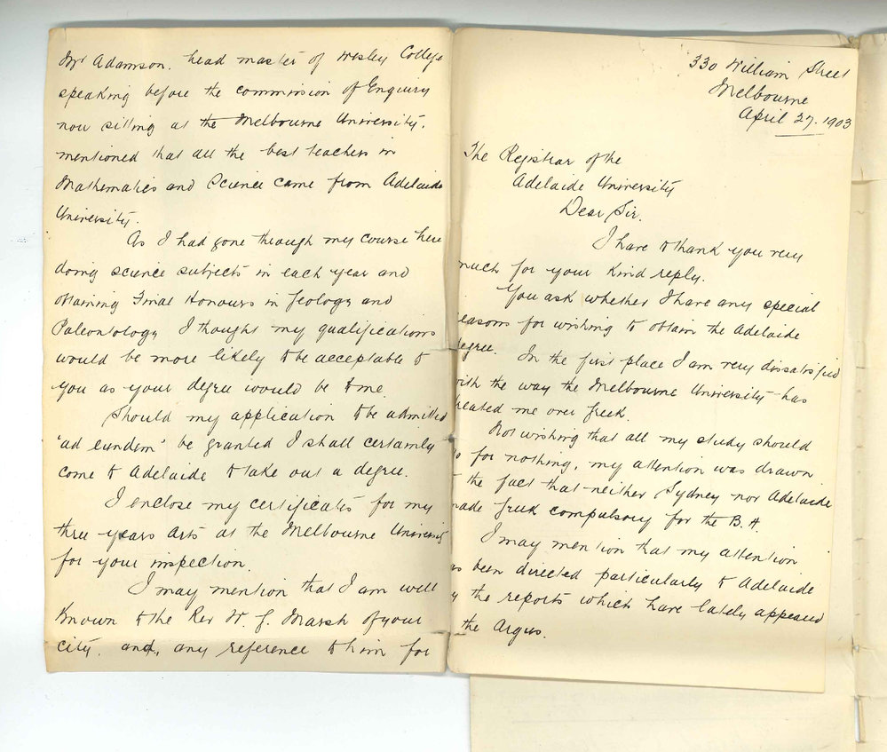 John H Frewin - Melbourne - Admission ad eundum statum