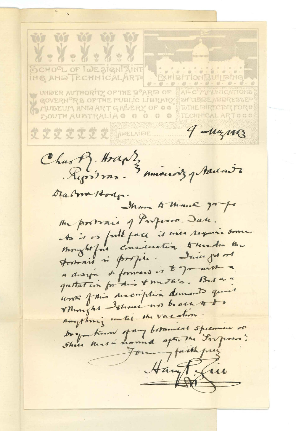 Harry P Gill - School of Design - Concerning Tate Medal