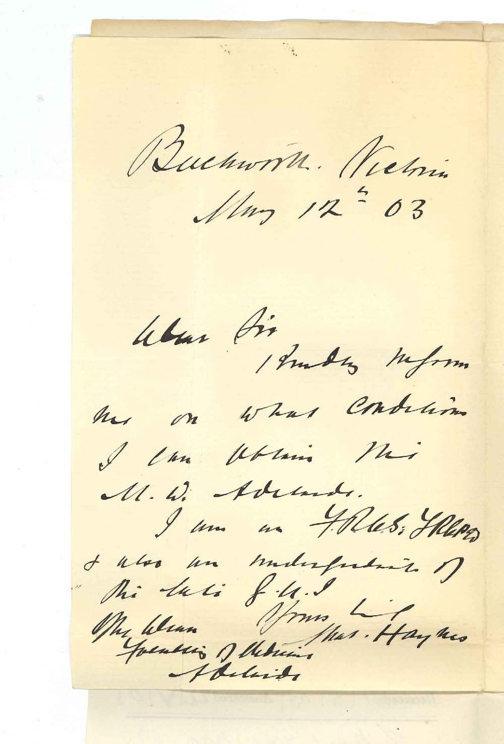 A Haynes - Victoria - Requesting information regarding MD Course