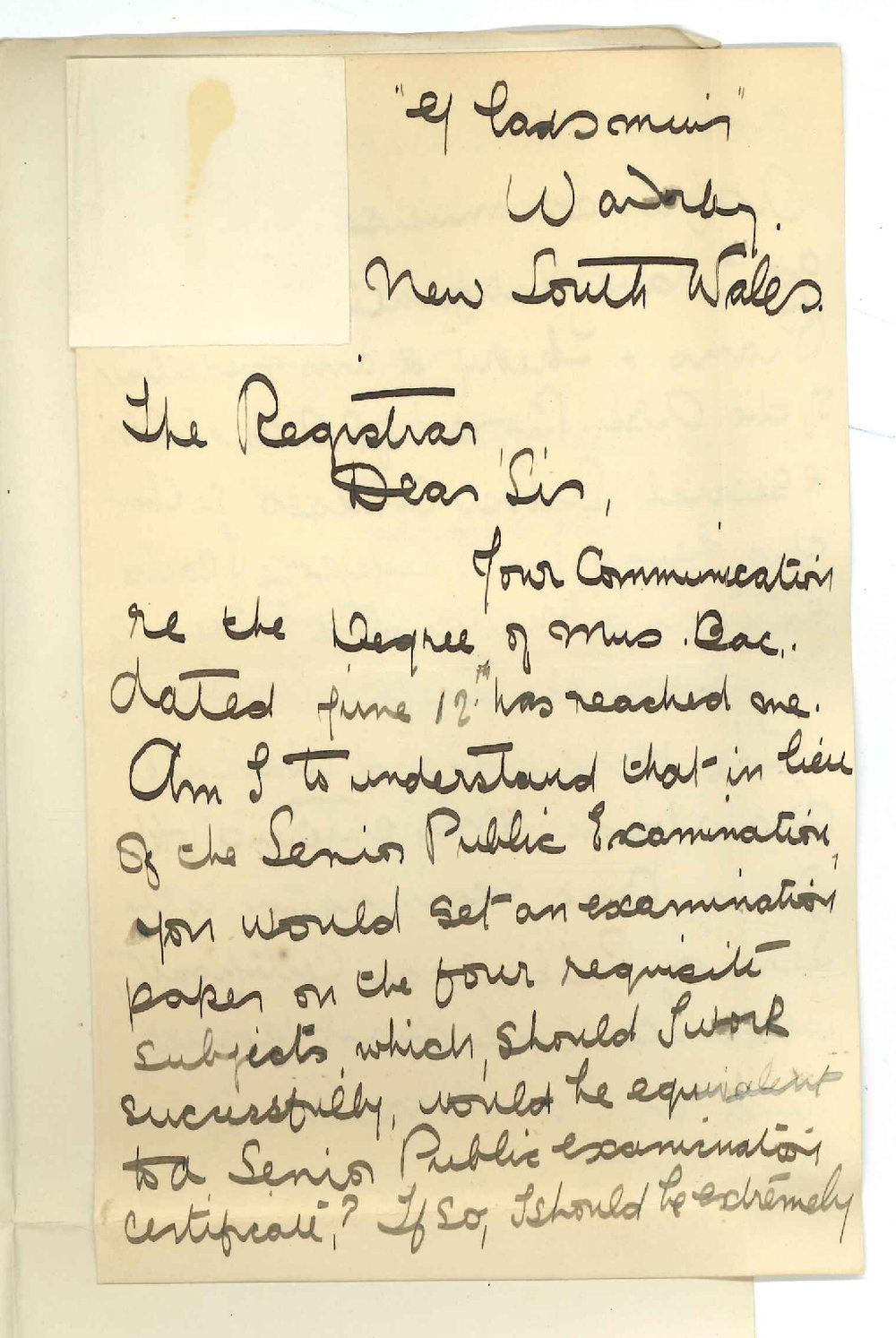 Hilda Dalley - Asking for information on Mus Bac Course