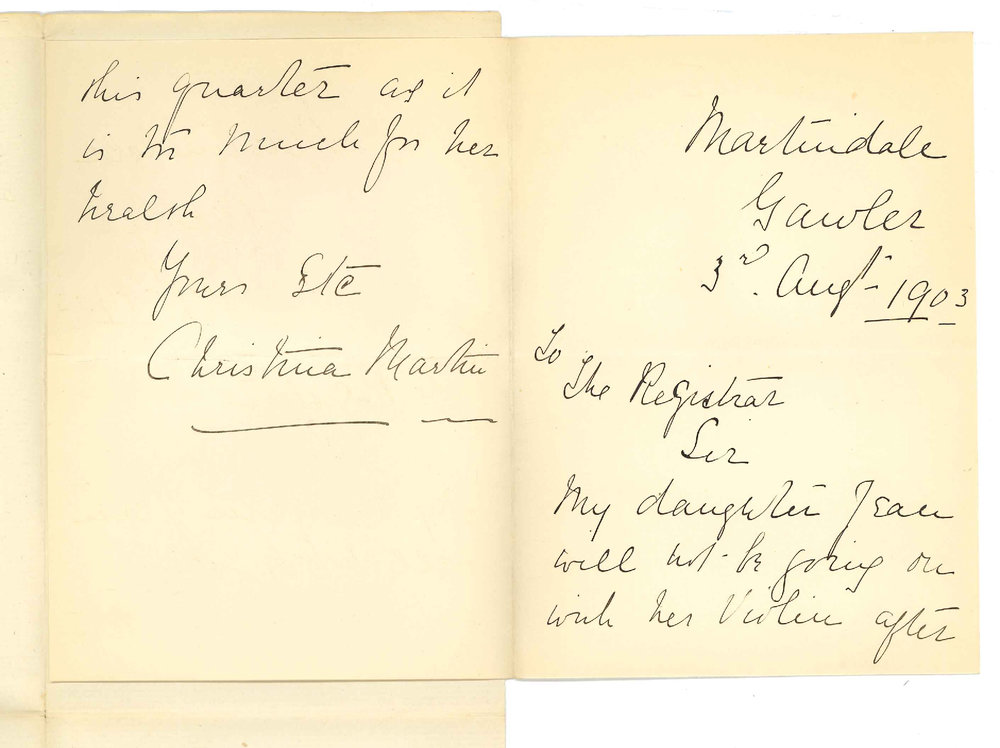 Mrs C Martin - Gawler - Discontinuing lessons Conservatorium