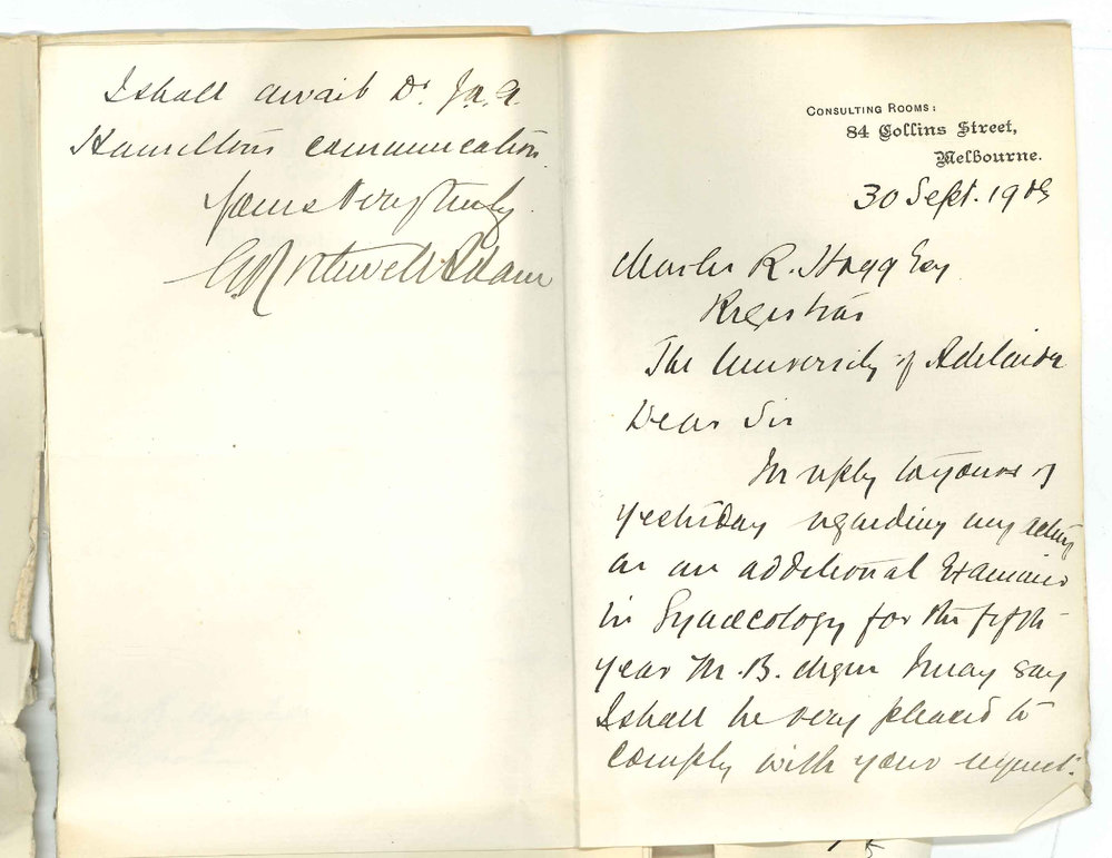 Additional Examiners - T Borthwick - Kensington and Lyle and J Jamieson and B Allen and F Peterson and R Adam and O Masson - Melbourne and David - Sydney - Consenting or otherwise to act as additional Examiners