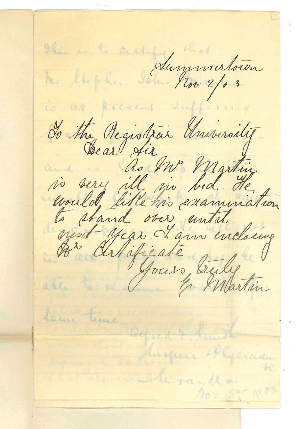 G Martin - Summertown - Withdrawal of Stephen John Martin