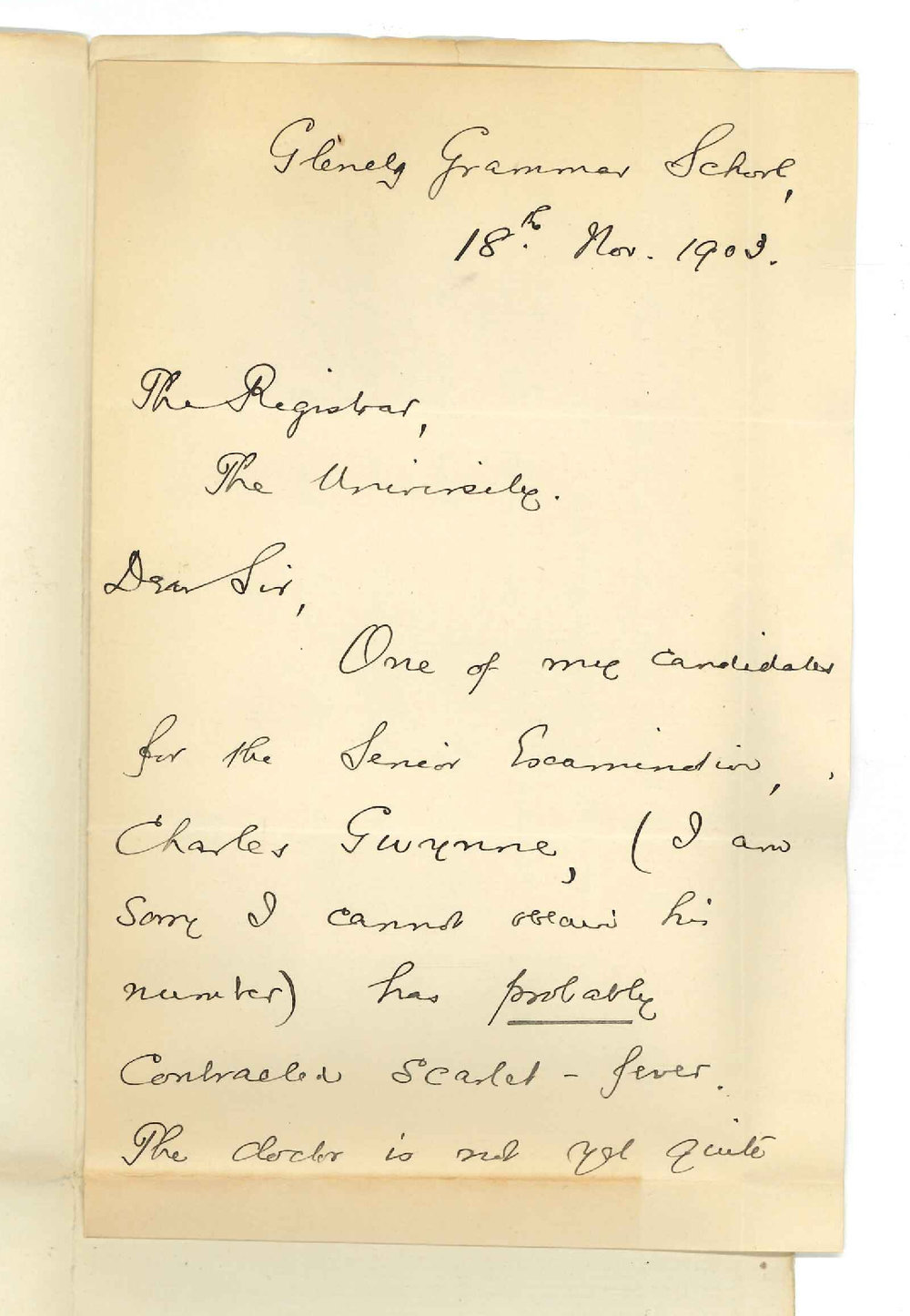 D Kerr - Glenelg - Withdrawal Charles Gwynne Senior Public