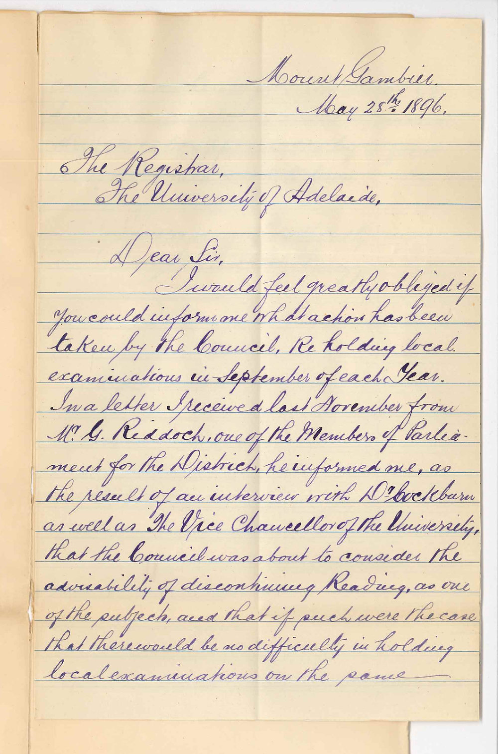 Julius Carozzi - Mount Gambier - Engineering re Preliminary Exam at Mount Gambier in September