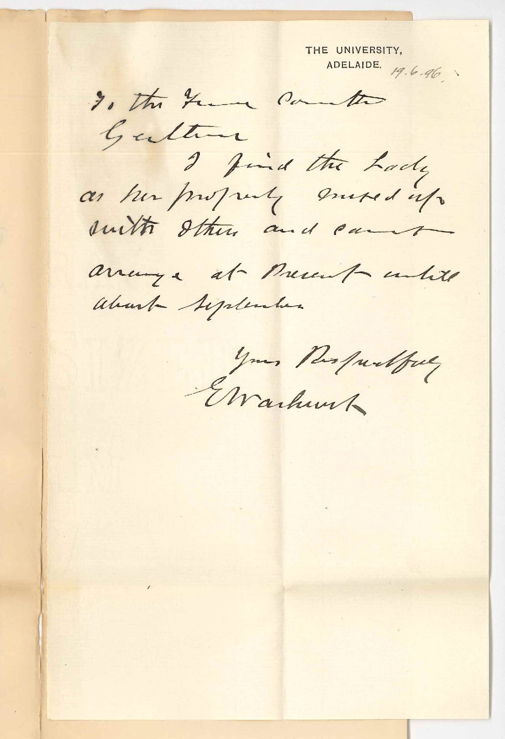 E Warhurst - Withdrawing application for further loan