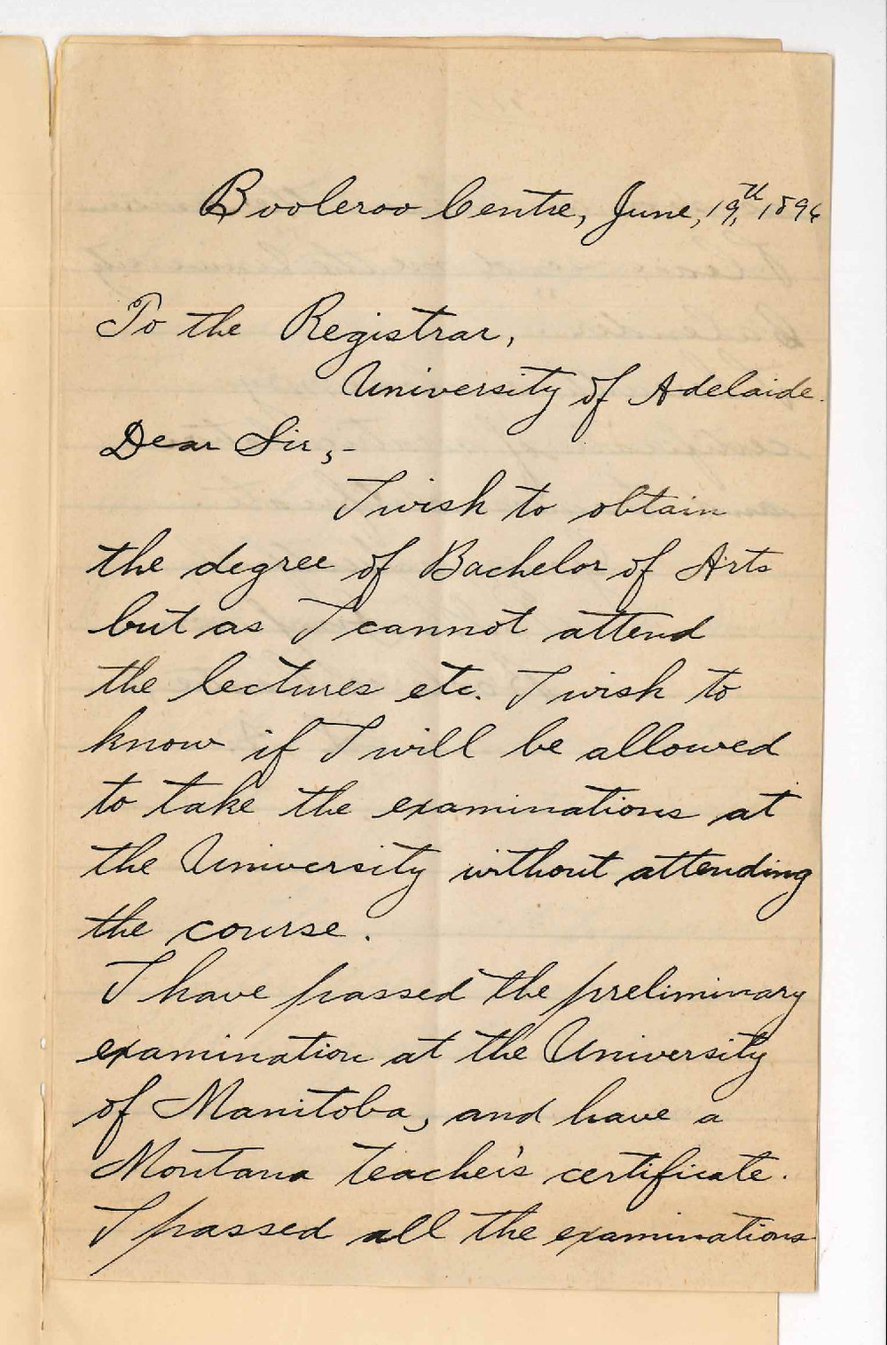 F W Simpson - Booleroo Centre - Lectures of BA Course